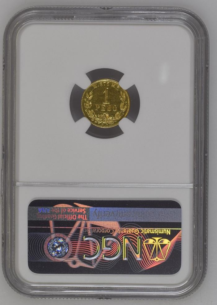 Republic Gold Peso 1892 Mo M NGC MS63 0149489Republic Gold Peso 1892 Mo M NGC MS63 0149489 - Image 2