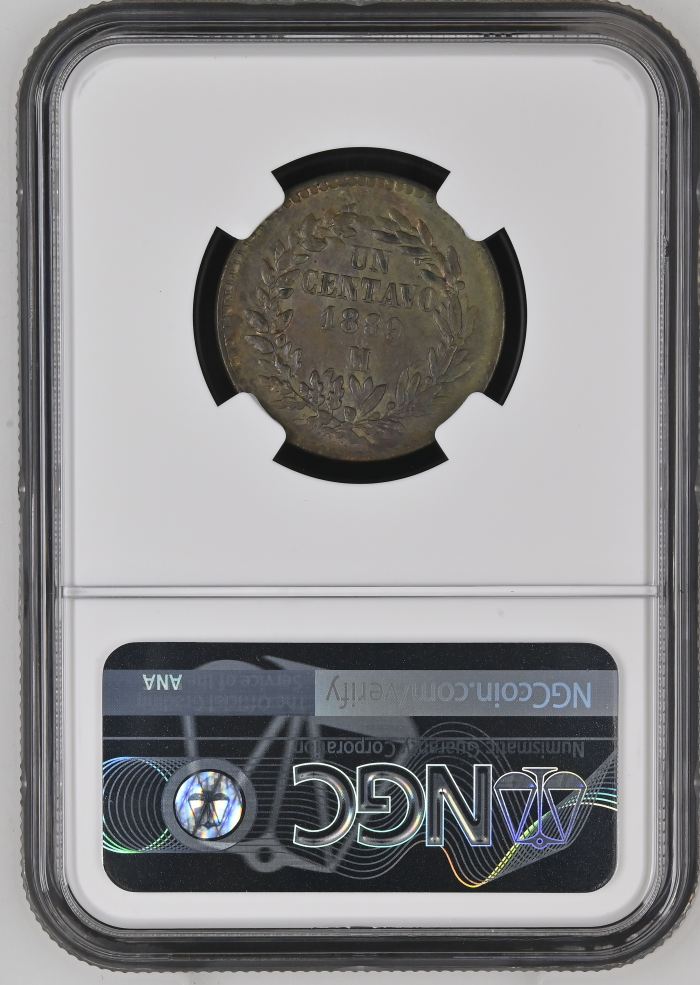 Republic Silver & Minors Centavo 1889 Mo NGC MS64BN 0149490Republic Silver & Minors Centavo 1889 Mo NGC MS64BN 0149490 - Image 2