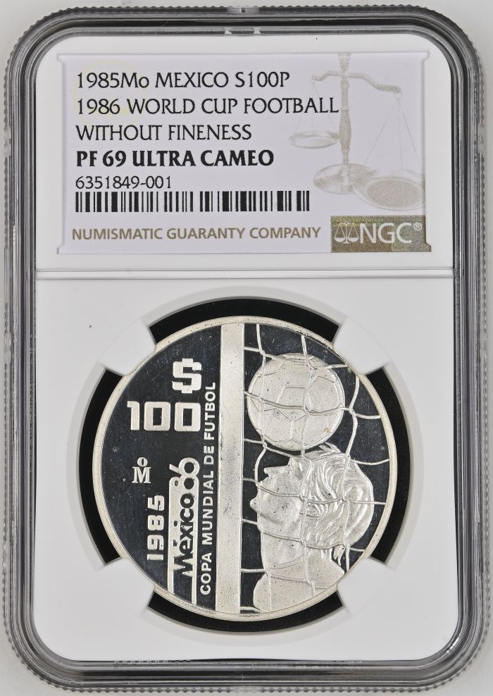 Modern Silver & Minors 100 Peso 1985 Mo NGC PF69 Ultra Cameo 0149495Modern Silver & Minors 100 Peso 1985 Mo NGC PF69 Ultra Cameo 0149495