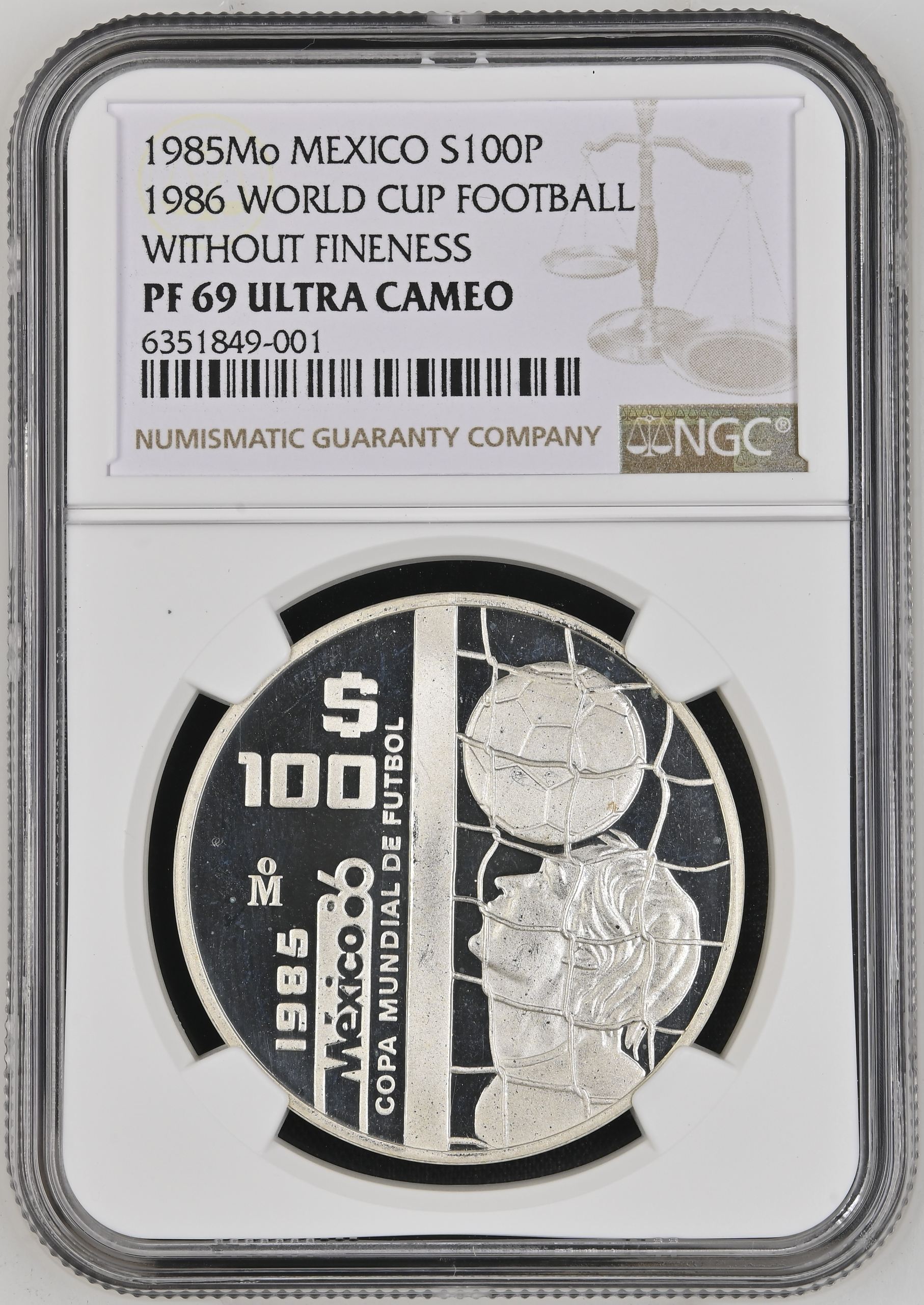 Modern Silver & Minors 100 Peso 1985 Mo NGC PF69 Ultra Cameo 0149495