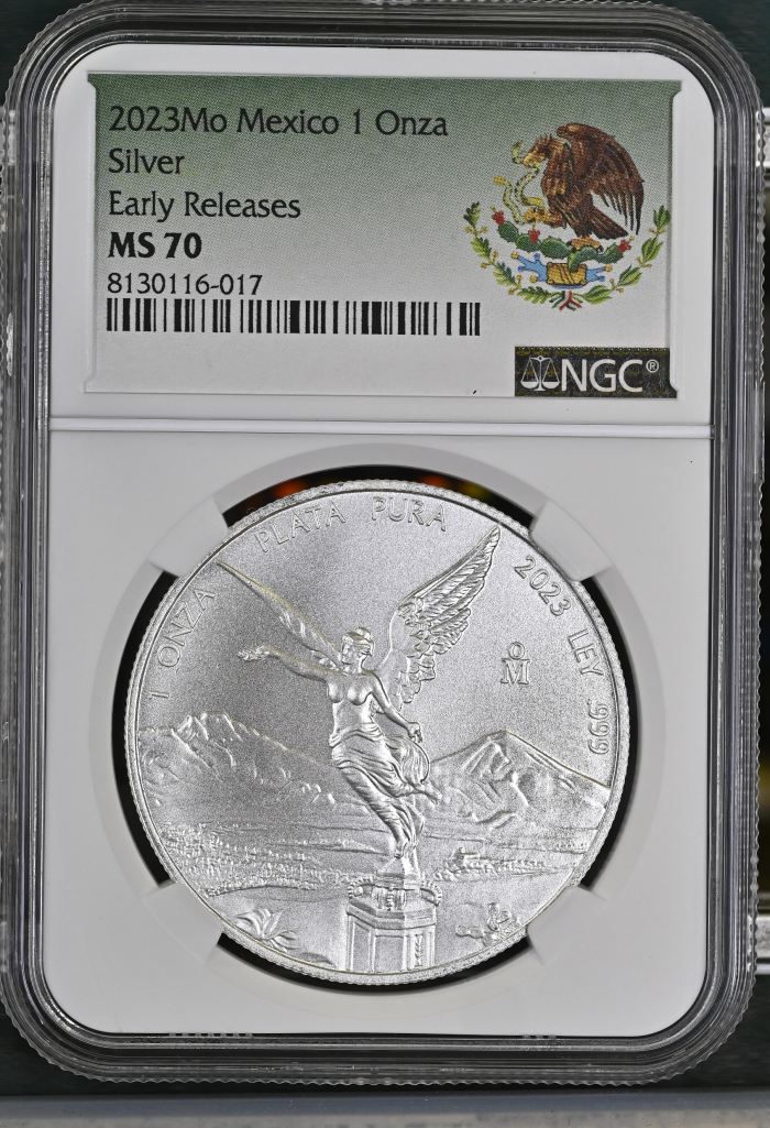 Modern Silver & Minors Onza 2023 Mo NGC MS70 0149498Modern Silver & Minors Onza 2023 Mo NGC MS70 0149498