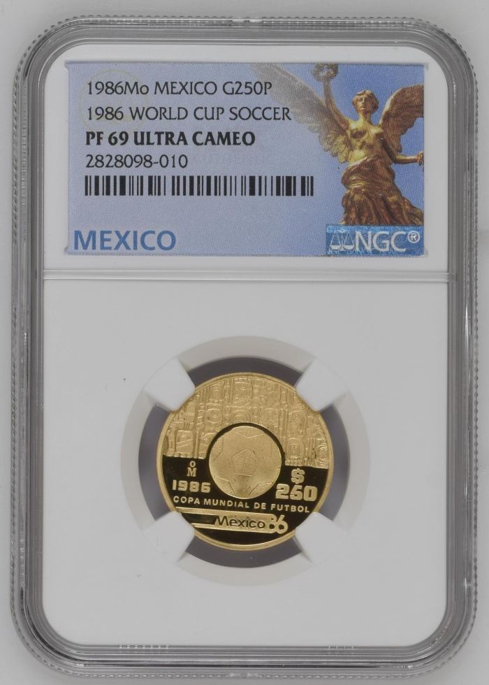 Modern Gold 250 Peso 1986 Mo NGC PF69 Ultra Cameo 0149499Modern Gold 250 Peso 1986 Mo NGC PF69 Ultra Cameo 0149499