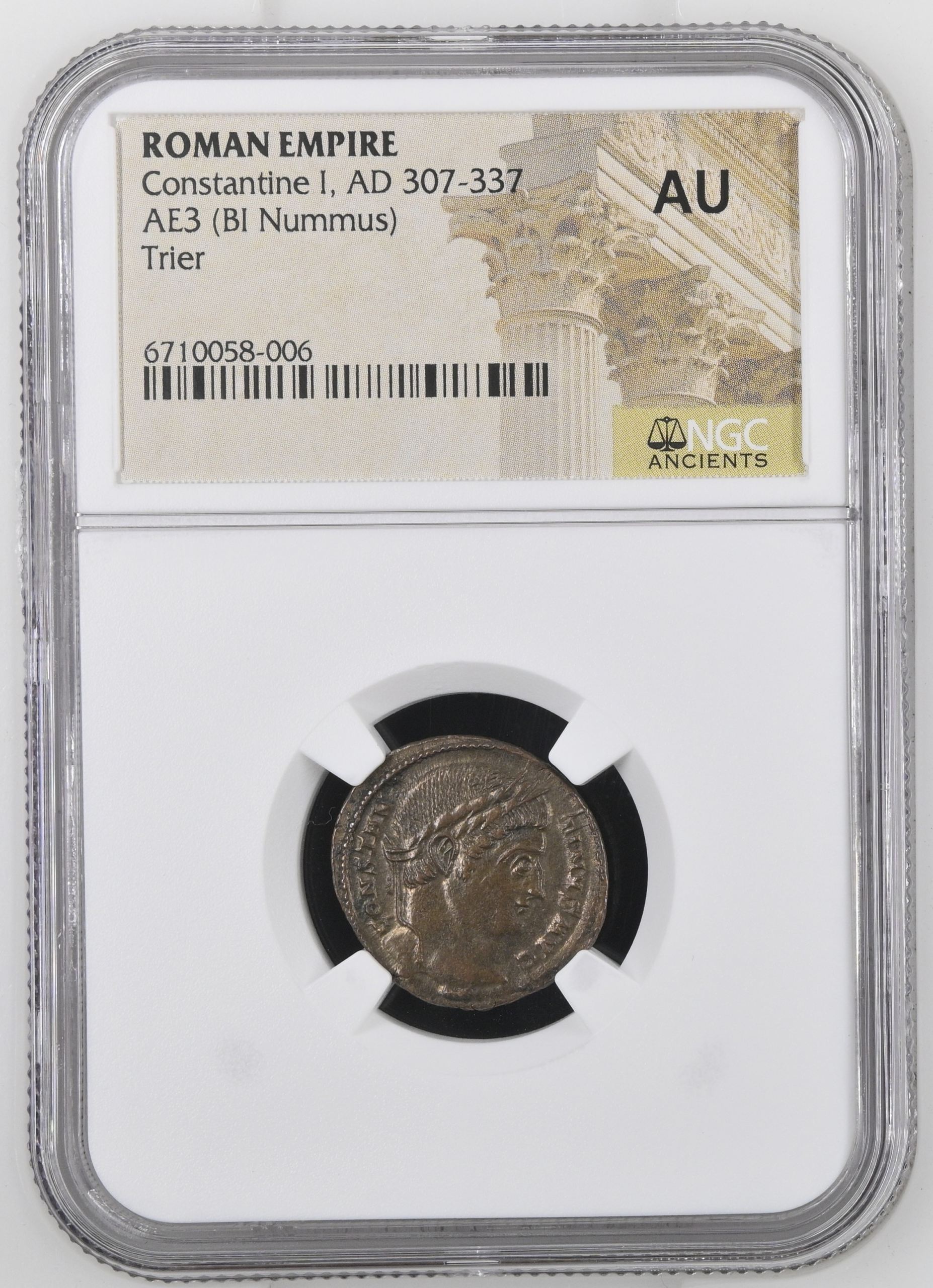 Roman Imperial Trier Constantine I 307-337 AD AE 3 NGC AU 0149586