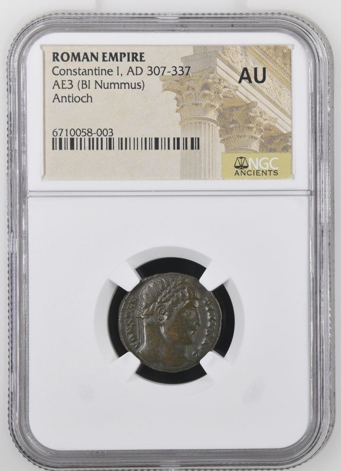 Roman Imperial Antioch Constantine I 307-337 AD AE 3 NGC AU 0149588Roman Imperial Antioch Constantine I 307-337 AD AE 3 NGC AU 0149588