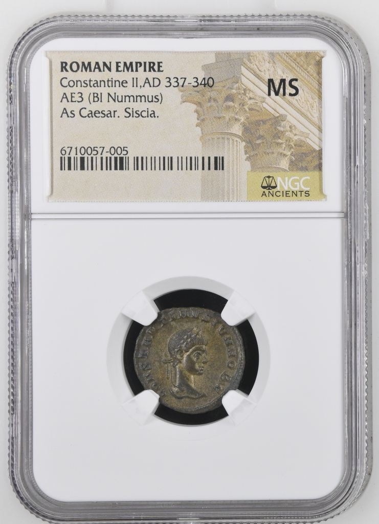 Roman Imperial Siscia Constantine II 337-340 AD AE 3 NGC MS 0149592