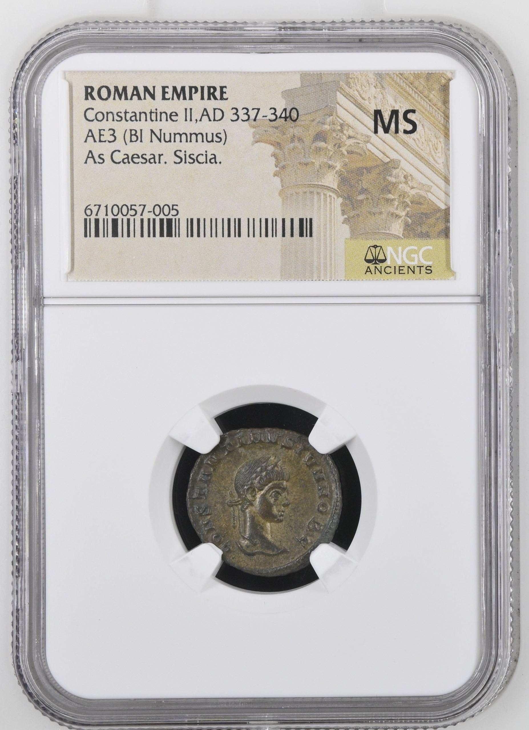 Roman Imperial Siscia Constantine II 337-340 AD AE 3 NGC MS 0149592