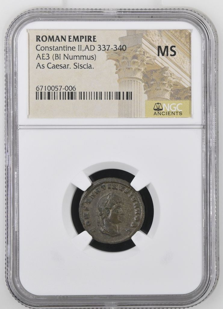 Roman Imperial Siscia Constantine II 337-340 AD AE 3 NGC MS 0149593