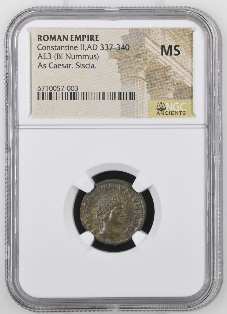 Roman Imperial Siscia Constantine II 337-340 AD AE 3 NGC MS 0149594