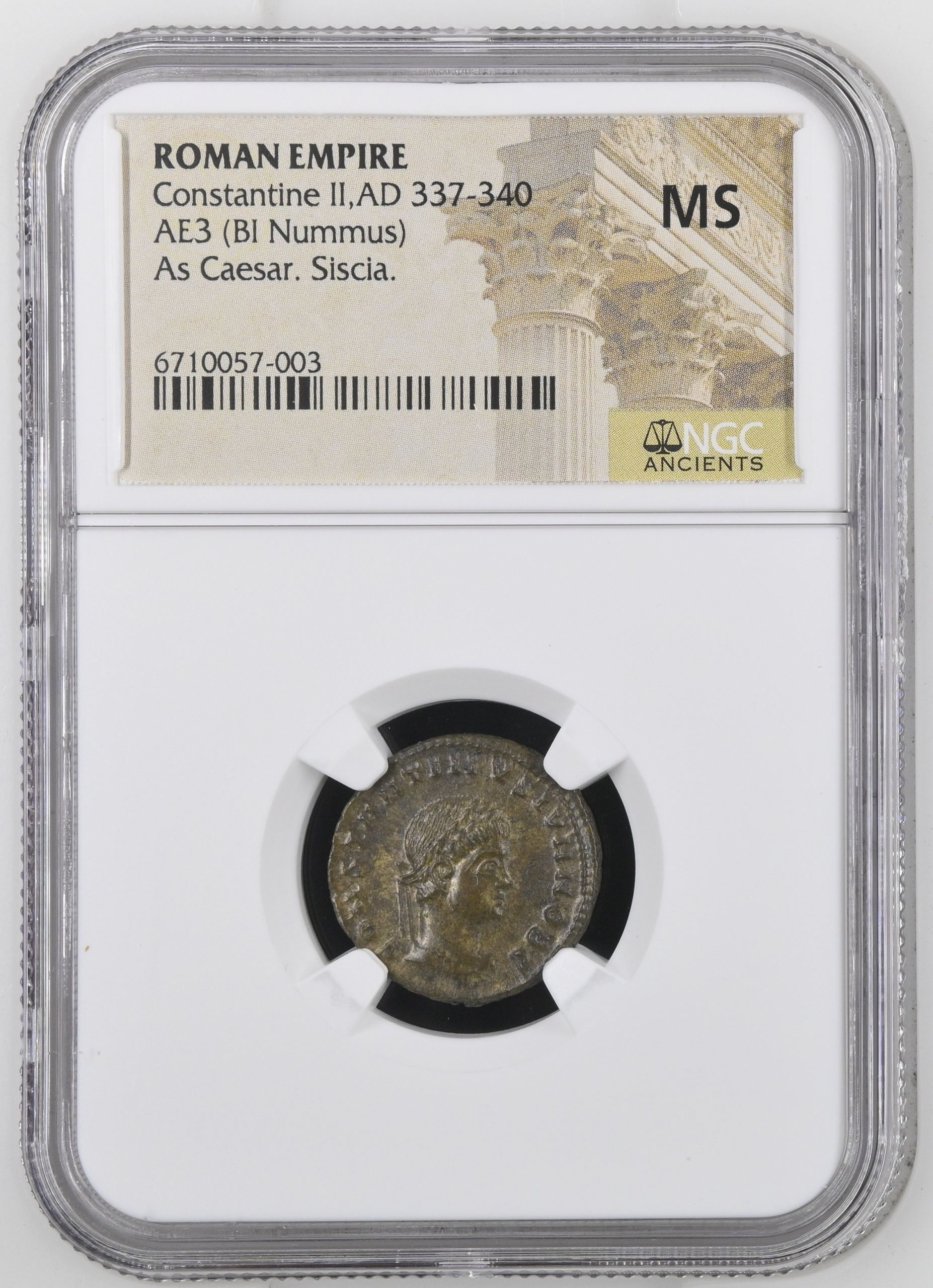 Roman Imperial Siscia Constantine II 337-340 AD AE 3 NGC MS 0149594