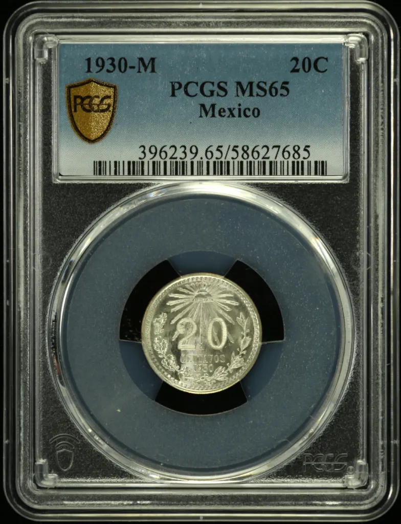 Modern Silver & Minors 20 Centavo 1930 M PCGS MS65 0147611
