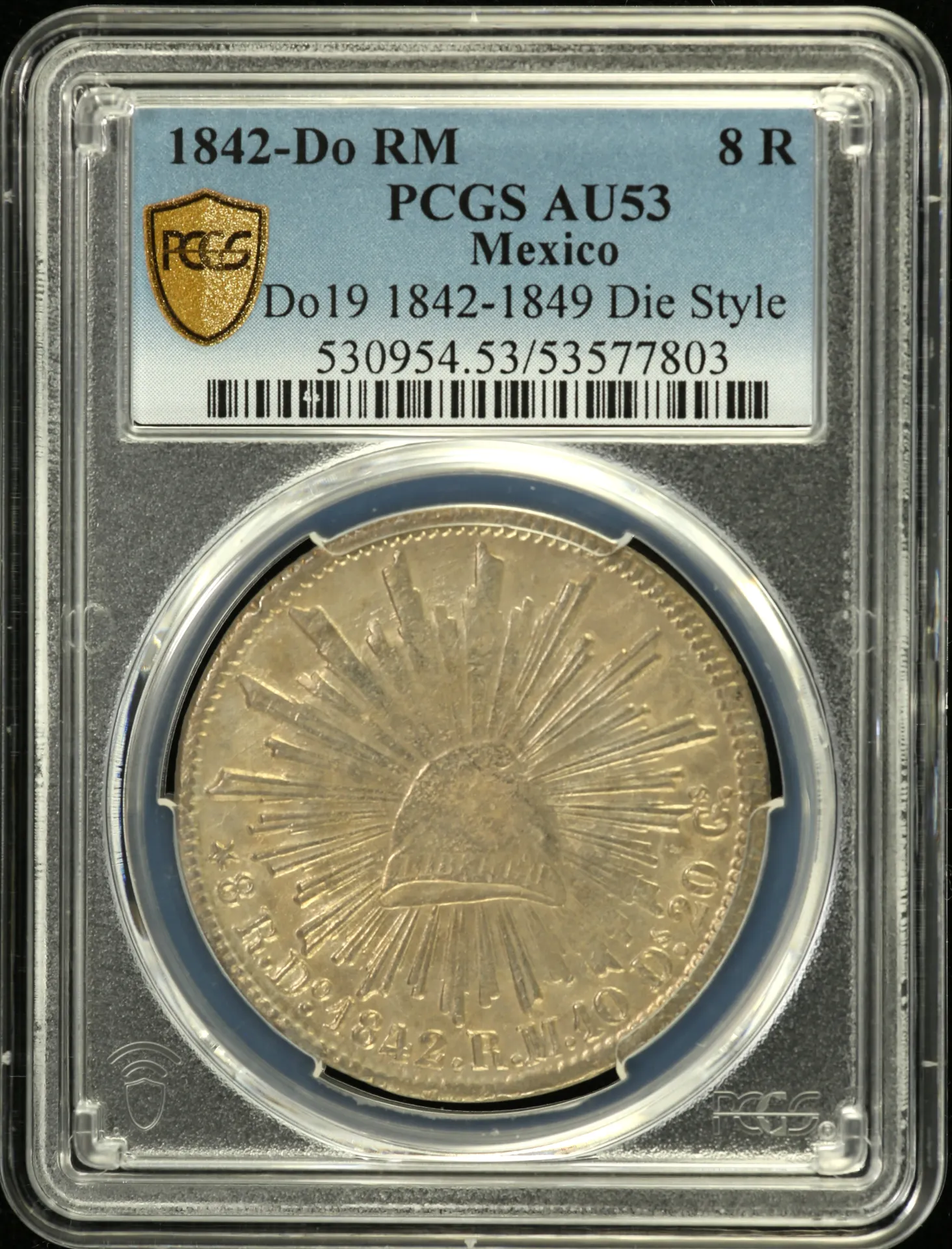 Durango 8 Reales 1842 Do RM PCGS AU53 0149320
