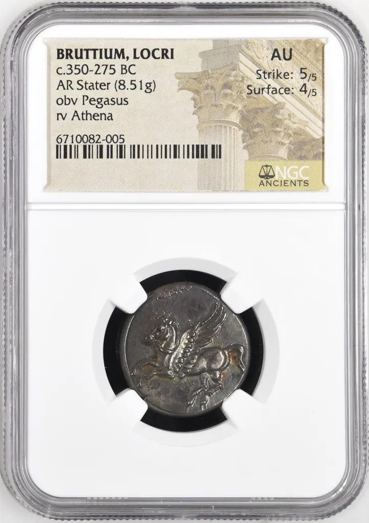 Bruttium Locri c.350-275 BC AR Stater NGC AU 0149366