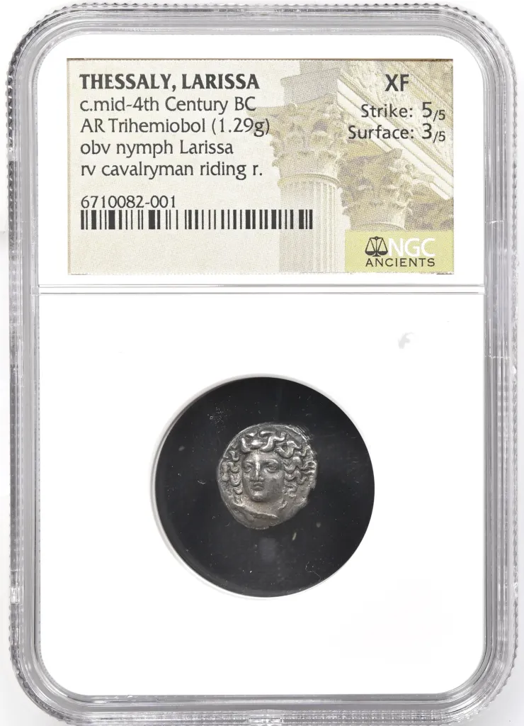 Thessaly c.mid-4th Century BC AR Trihemiobol NGC XF 0149367