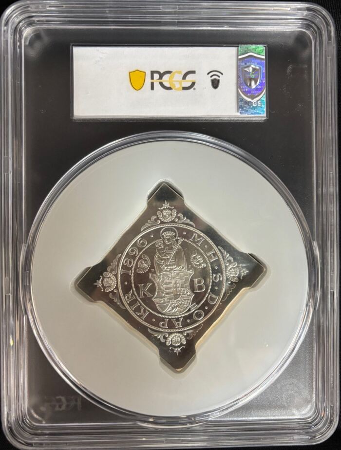 Hungary Thaler Klippe 1896 KB-UP PCGS PR65CAM 0147590Hungary Thaler Klippe 1896 KB-UP PCGS PR65CAM 0147590 - Image 2