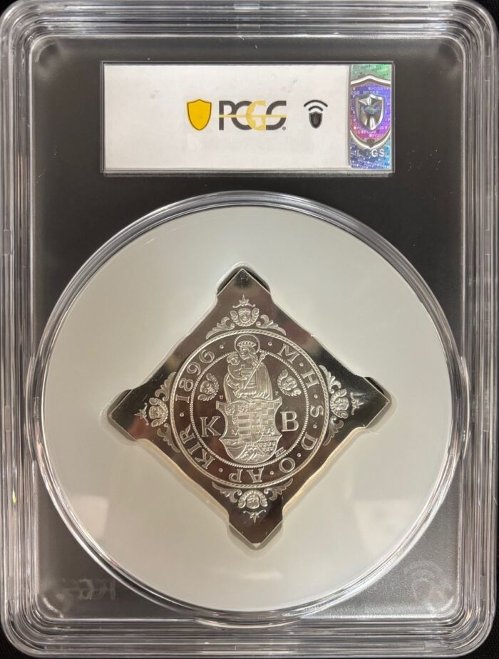 Hungary Thaler Klippe 1896 KB-UP PCGS PR66DCAM 0147592Hungary Thaler Klippe 1896 KB-UP PCGS PR66DCAM 0147592 - Image 2