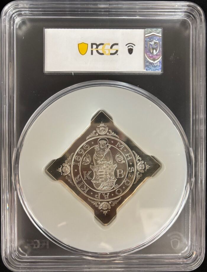 Hungary Thaler Klippe 1896 KB-UP PCGS PR67DCAM 0147595Hungary Thaler Klippe 1896 KB-UP PCGS PR67DCAM 0147595 - Image 2
