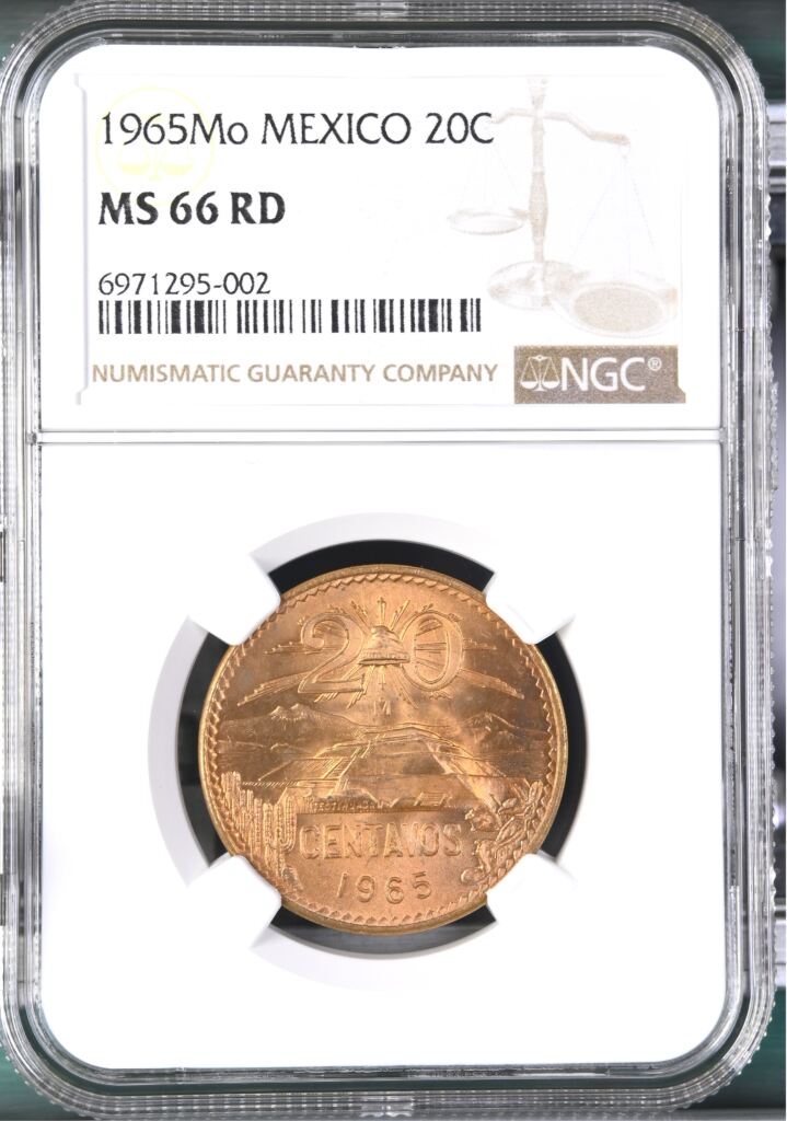 Modern Silver & Minors 20 Centavo 1965 Mo NGC MS66RD 0147652