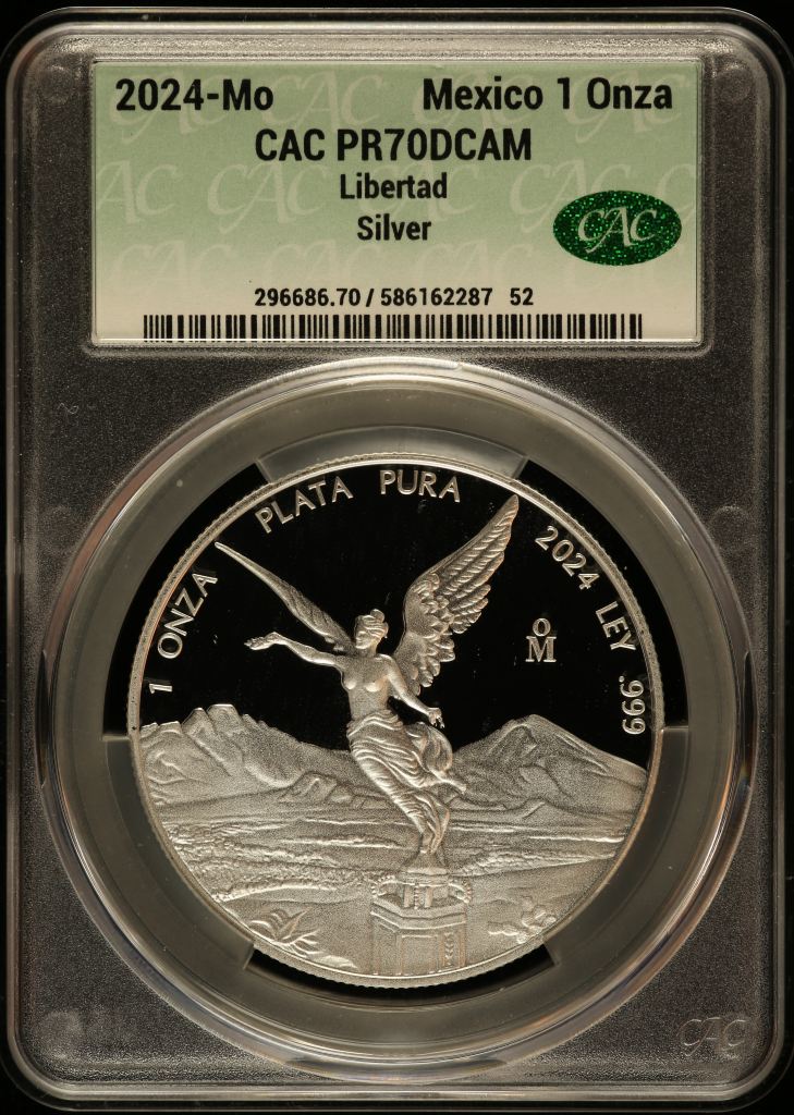 Modern Silver & Minors Onza 2024 Mo CAC PR70DCAM 0147285