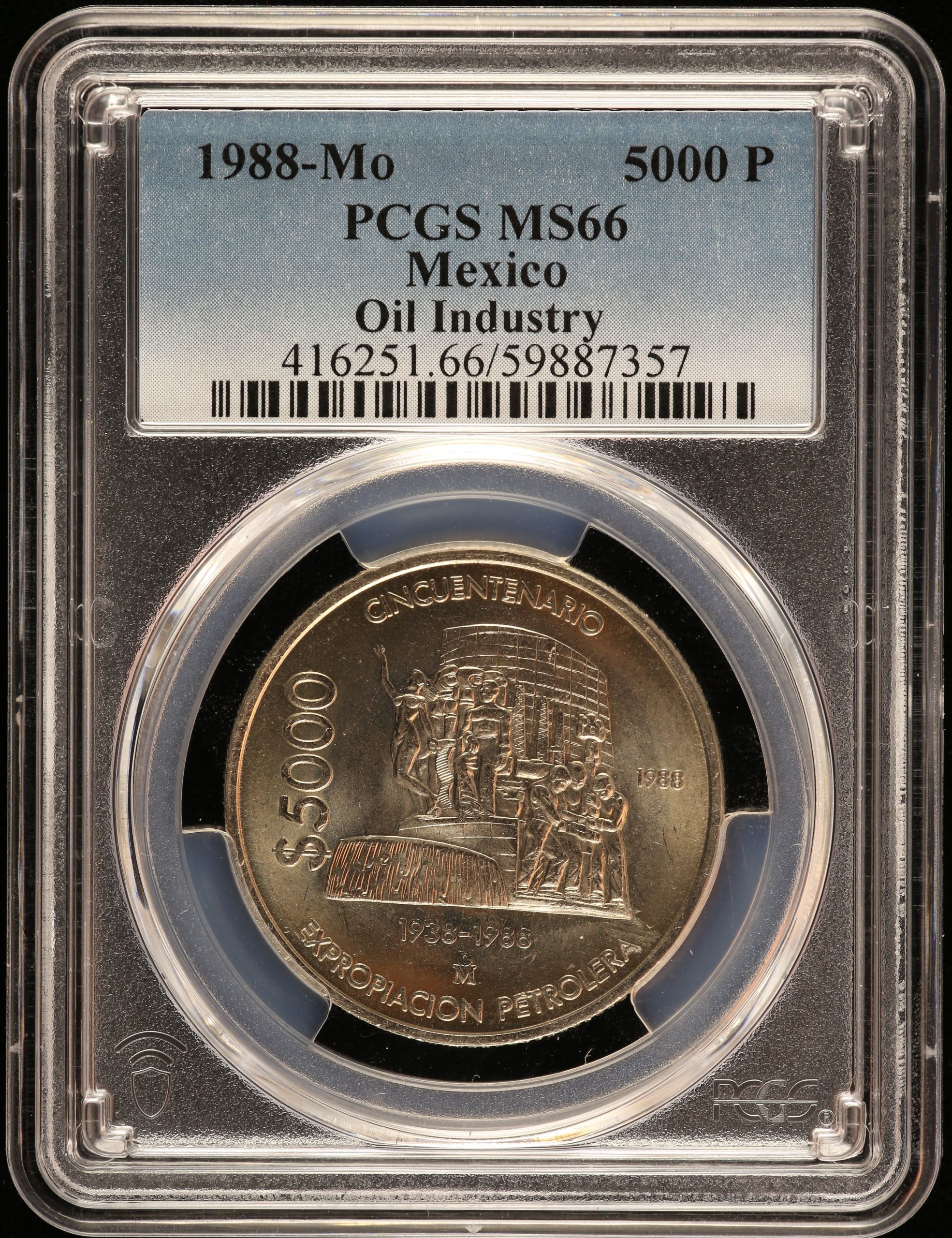 Modern Silver & Minors 5,000 Peso 1988 Mo PCGS MS66 0149004