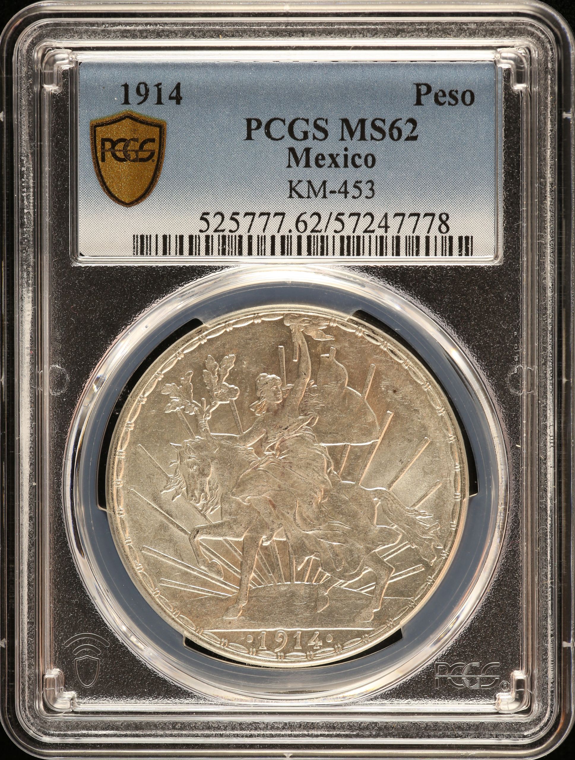 Modern Silver & Minors Peso 1914 PCGS MS62 KM-453 0149323