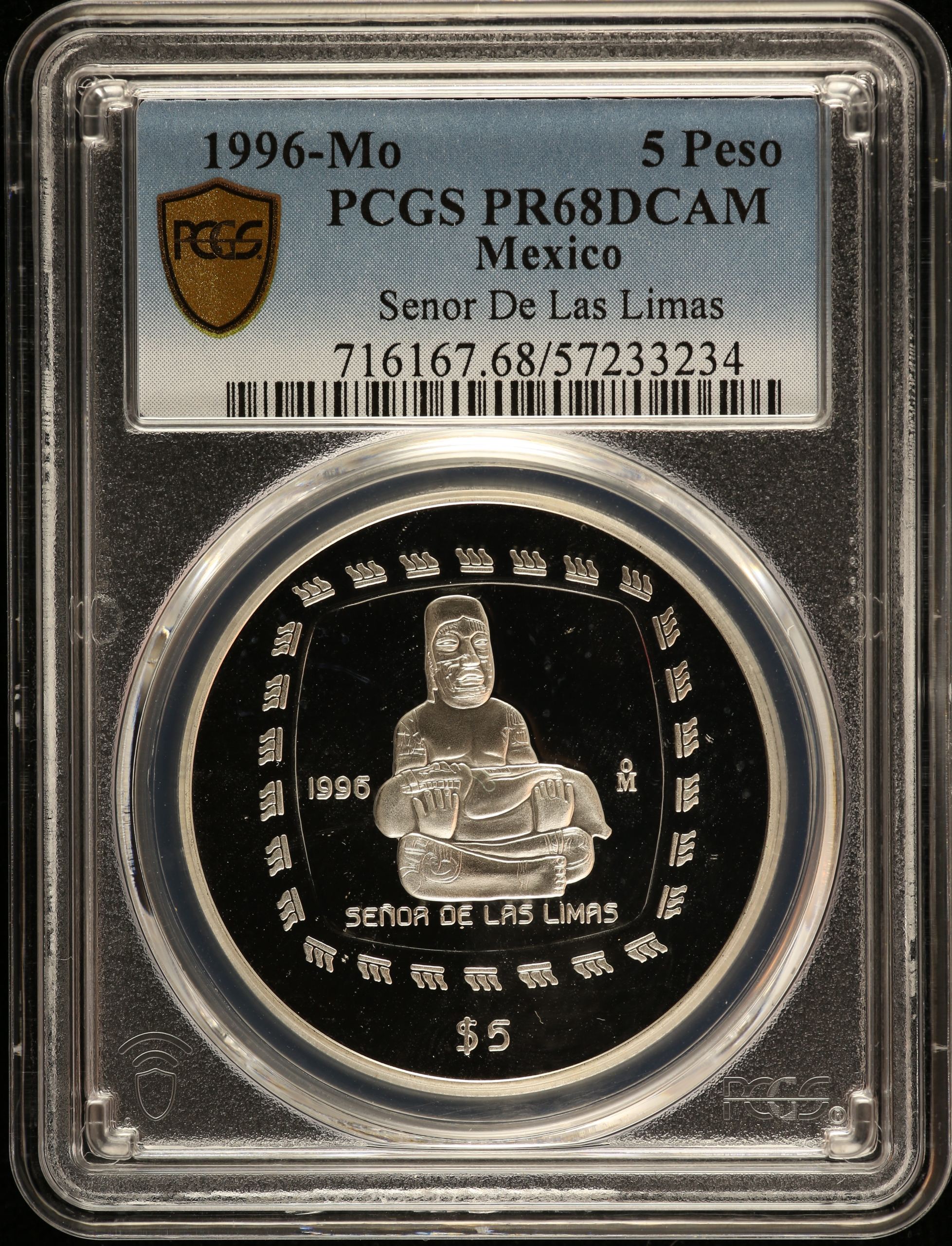 Modern Silver & Minors 5 Peso 1996 Mo PCGS PR68DCAM 0149284