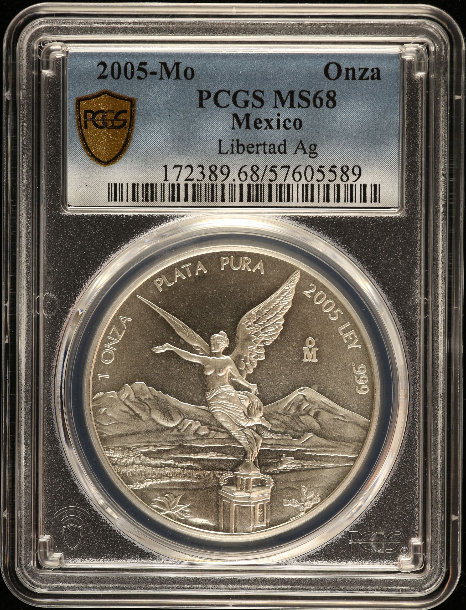 Modern Silver & Minors Onza 2005 Mo PCGS MS68 0147579