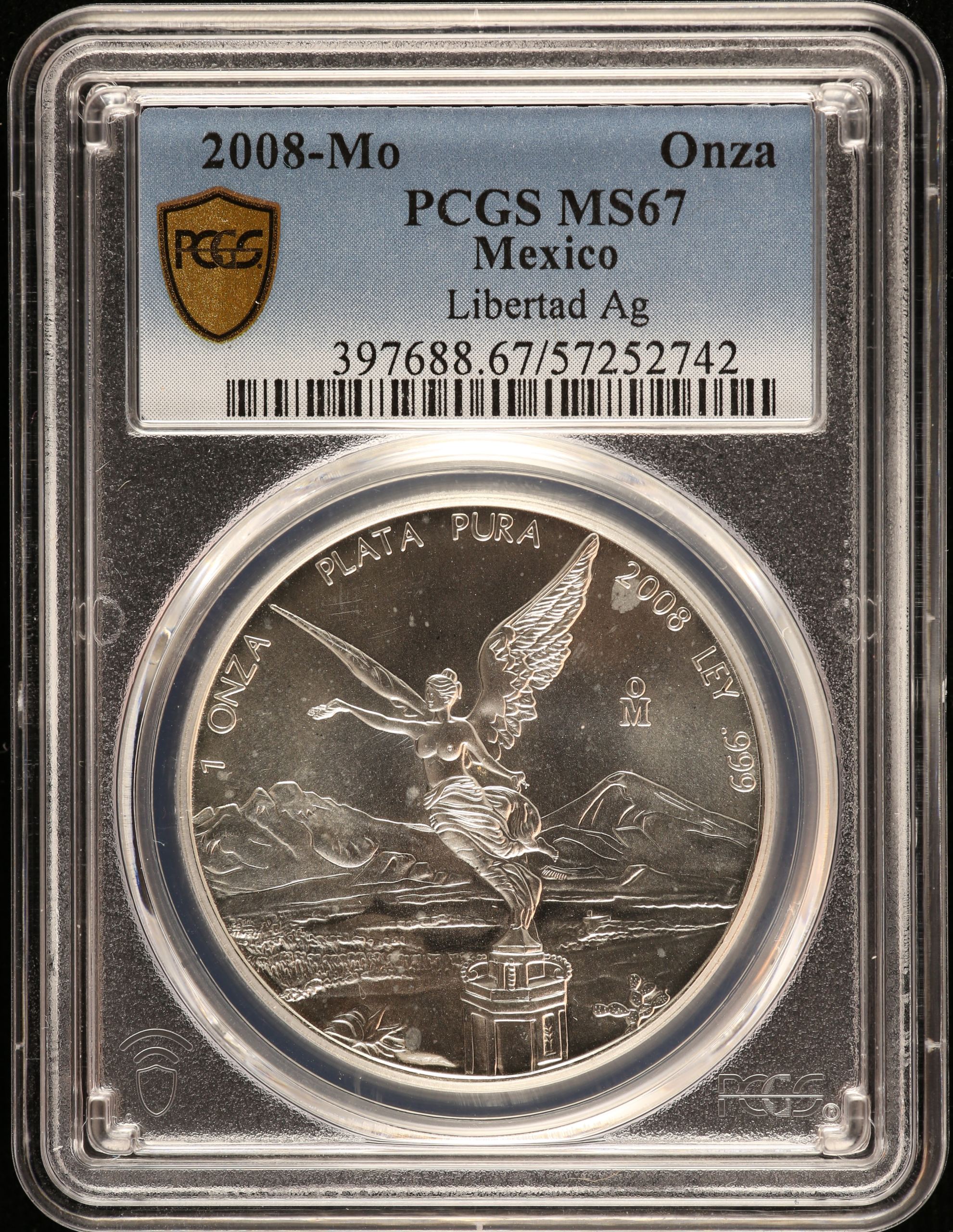 Modern Silver & Minors Onza 2008 Mo PCGS MS67 0149340