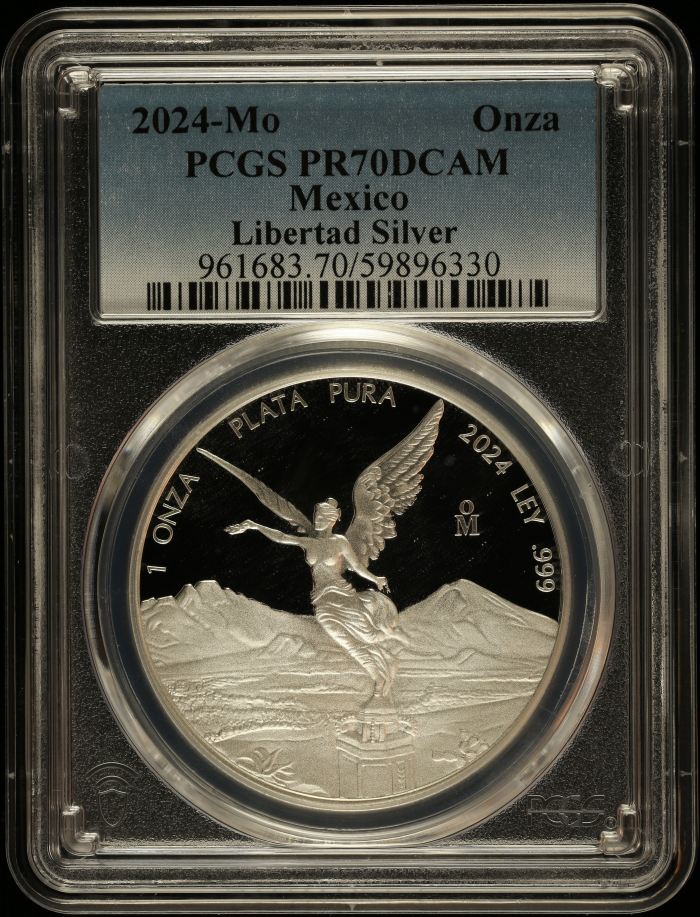 Modern Silver & Minors Onza 2024 Mo PCGS PR70DCAM 0147837Modern Silver & Minors Onza 2024 Mo PCGS PR70DCAM 0147837