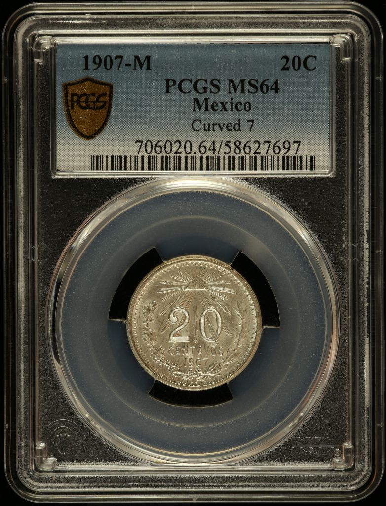 Modern Silver & Minors 20 Centavo 1907 M PCGS MS64 0147265