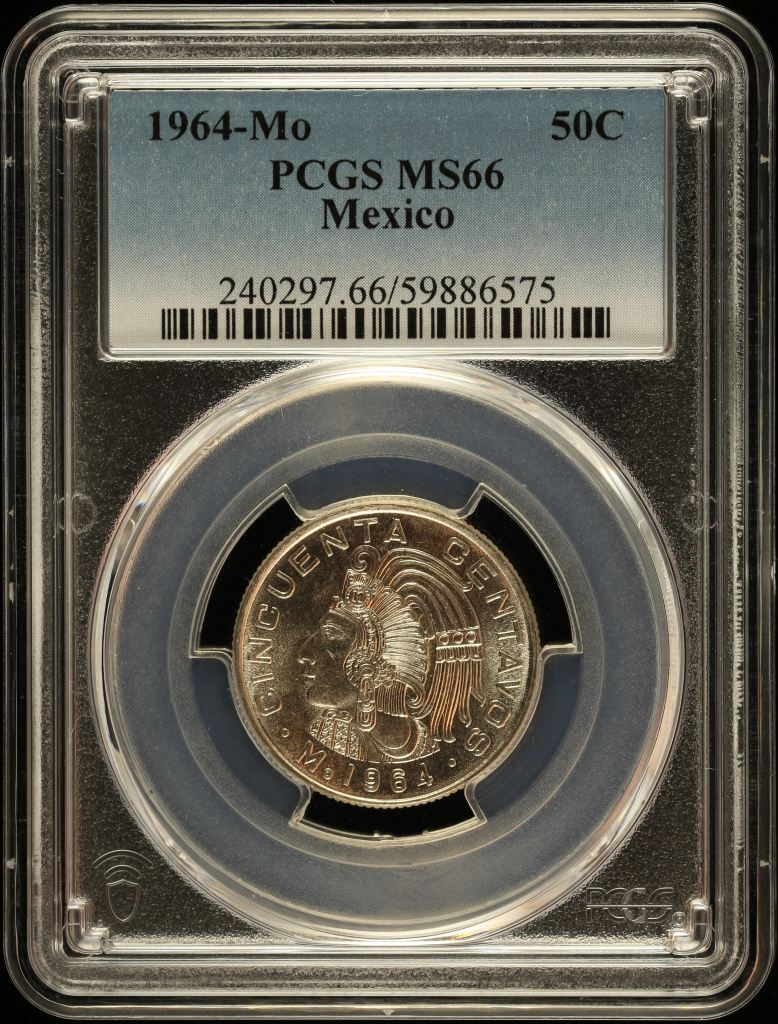 Modern Silver & Minors 50 Centavo 1964 Mo PCGS MS66 0148668