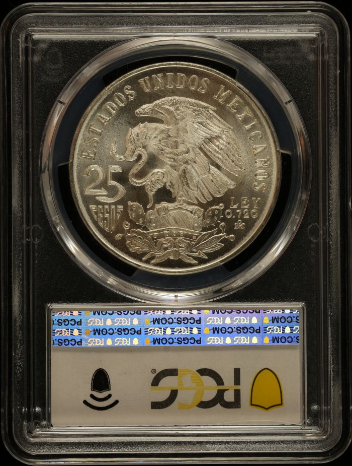 Modern Silver & Minors 25 Peso 1968 Mo KM-479.1 PCGS MS68 0148443Modern Silver & Minors 25 Peso 1968 Mo KM-479.1 PCGS MS68 0148443 - Image 2