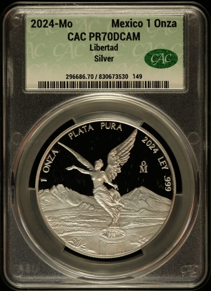 Modern Silver & Minors Onza 2024 Mo CAC PR70DCAM 0147286Modern Silver & Minors Onza 2024 Mo CAC PR70DCAM 0147286