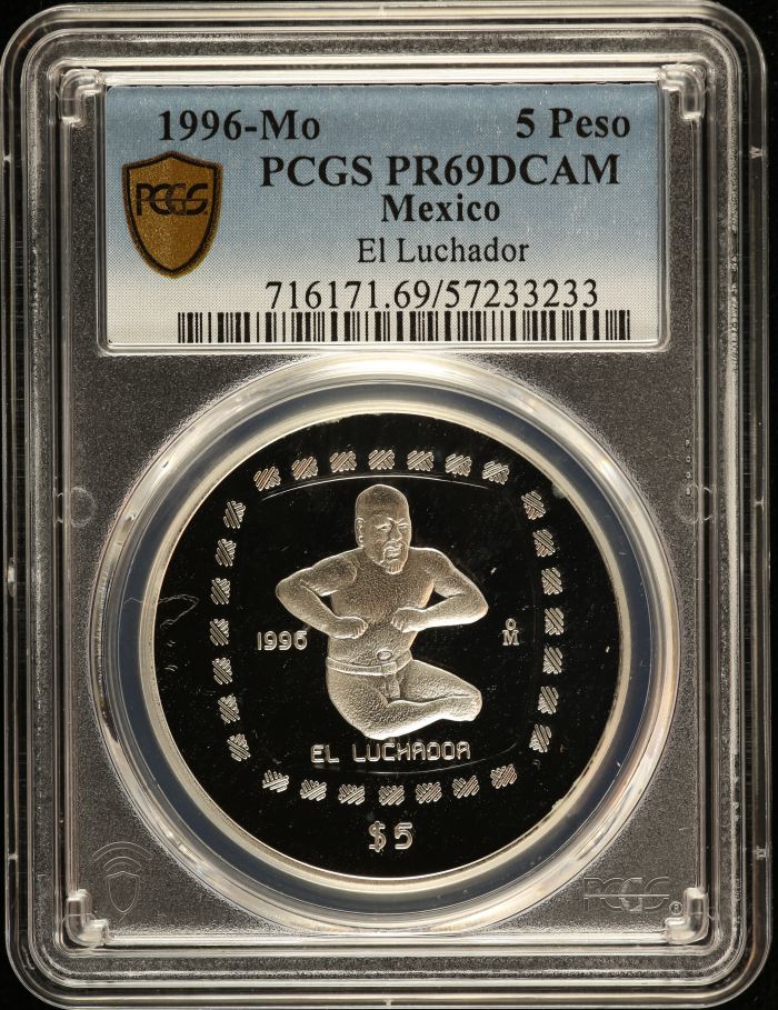 Modern Silver & Minors 5 Peso 1996 Mo PCGS PR69DCAM 0149285Modern Silver & Minors 5 Peso 1996 Mo PCGS PR69DCAM 0149285
