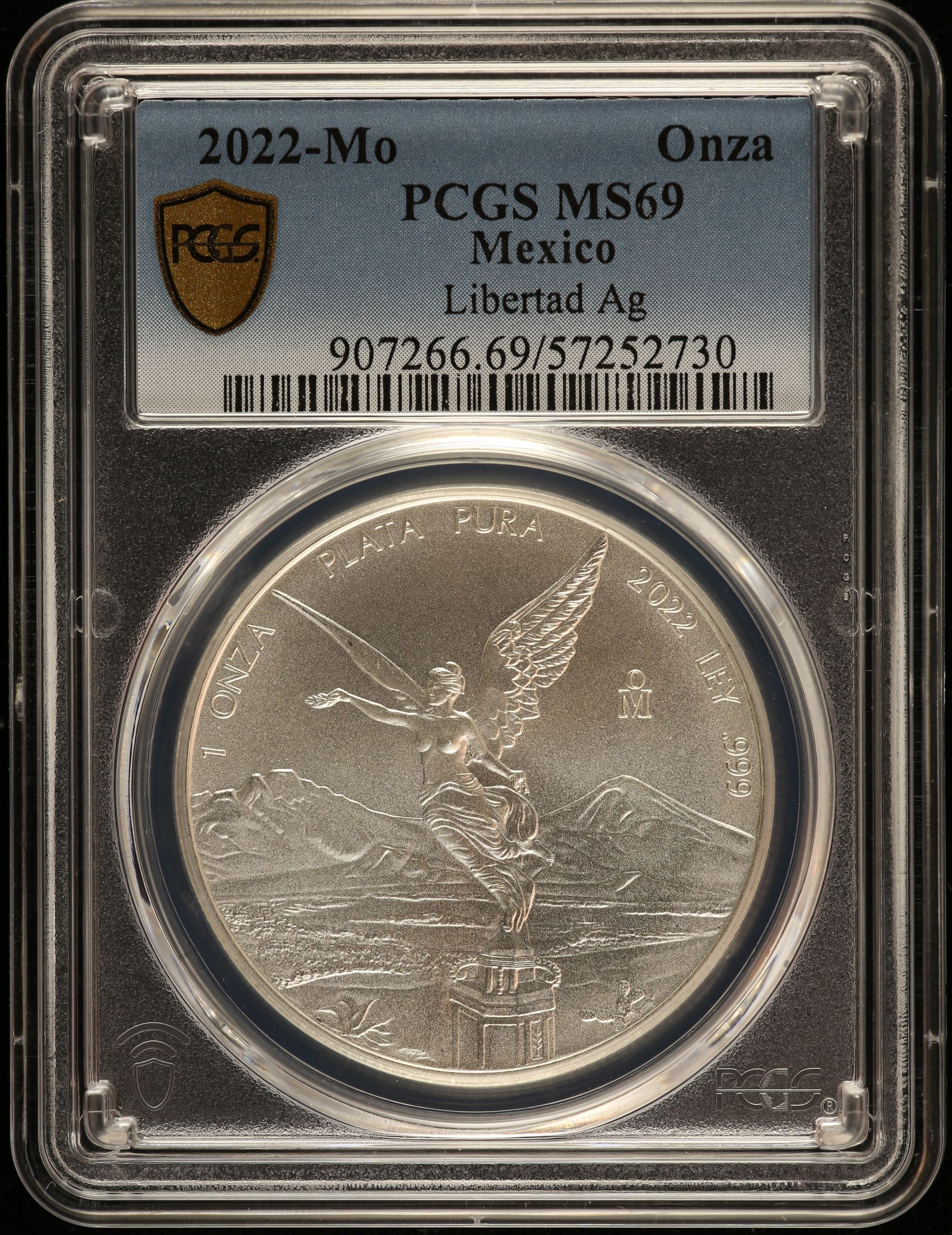 Modern Silver & Minors Onza 2022 Mo PCGS MS69 0149341