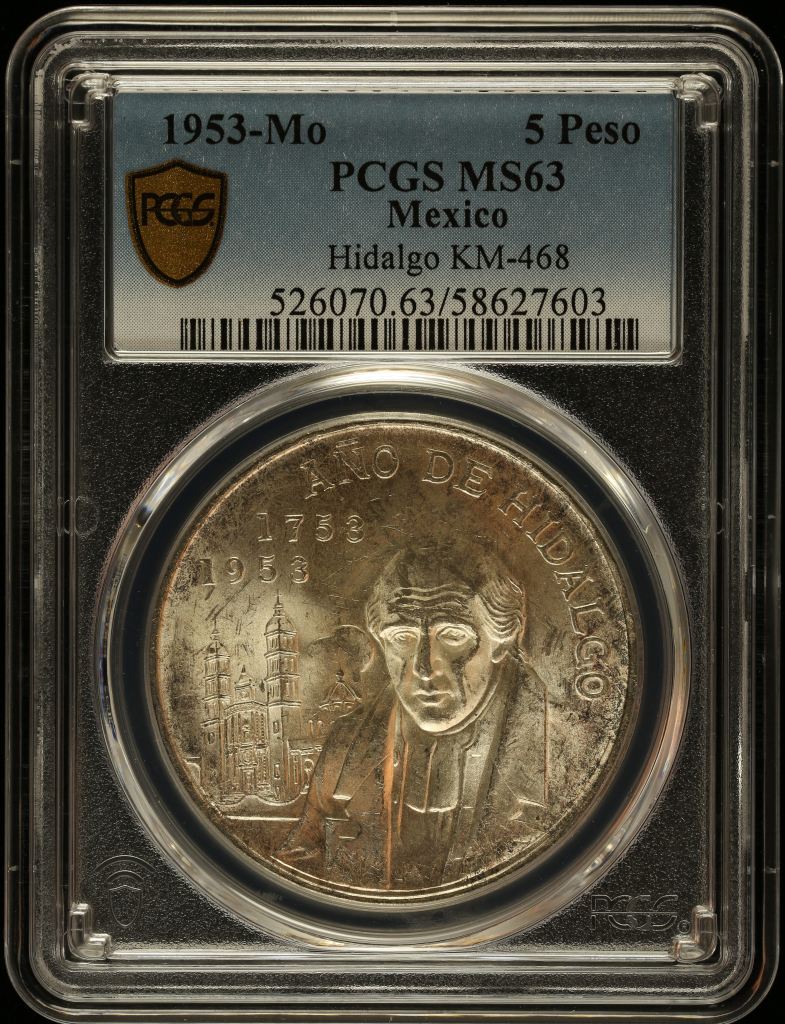 Modern Silver & Minors 5 Peso 1953 Mo KM-468 PCGS MS63 0147604