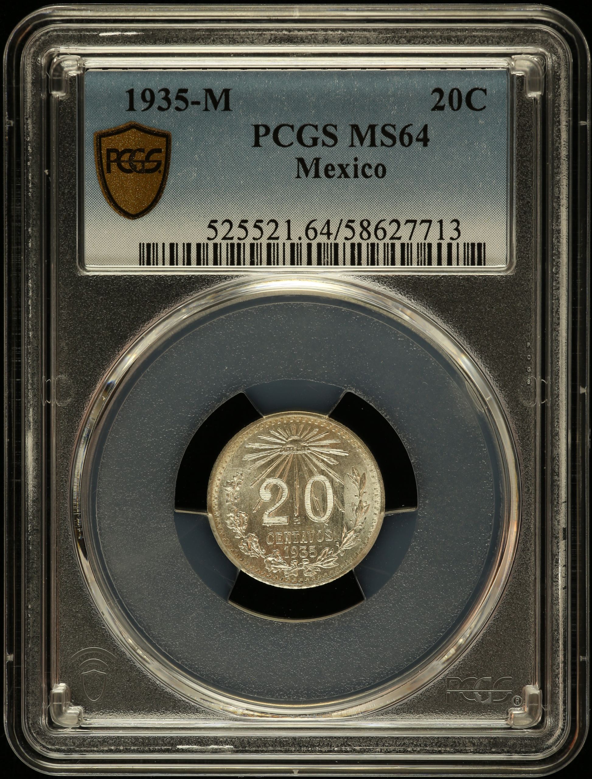 Modern Silver & Minors 20 Centavo 1935 M PCGS MS64 0147272