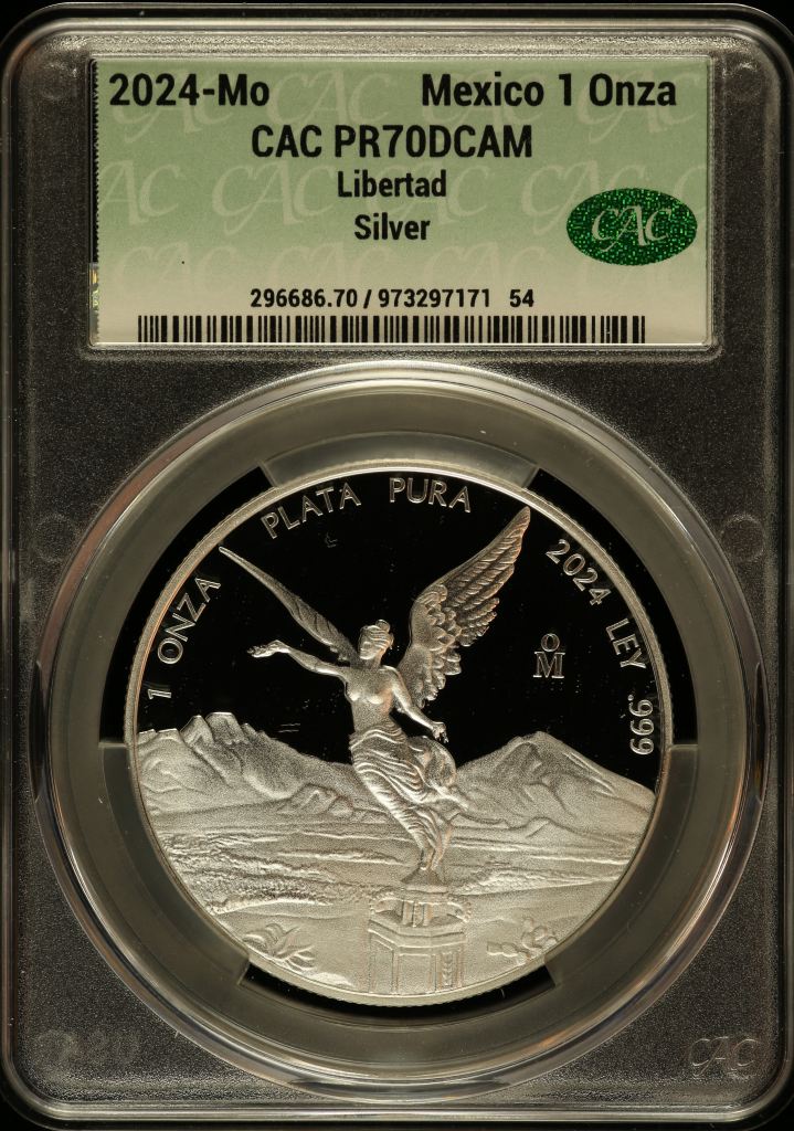 Modern Silver & Minors Onza 2024 Mo CAC PR70DCAM 0147287