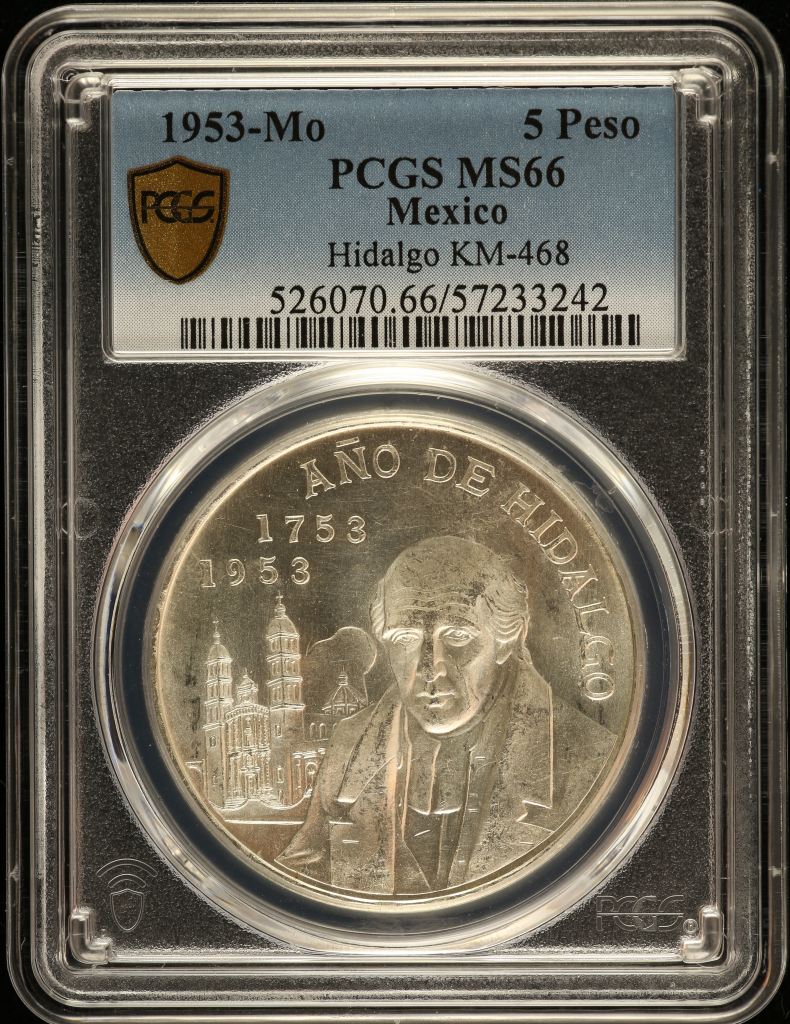 Modern Silver & Minors 5 Peso 1953 Mo PCGS MS66 KM-468 0149304