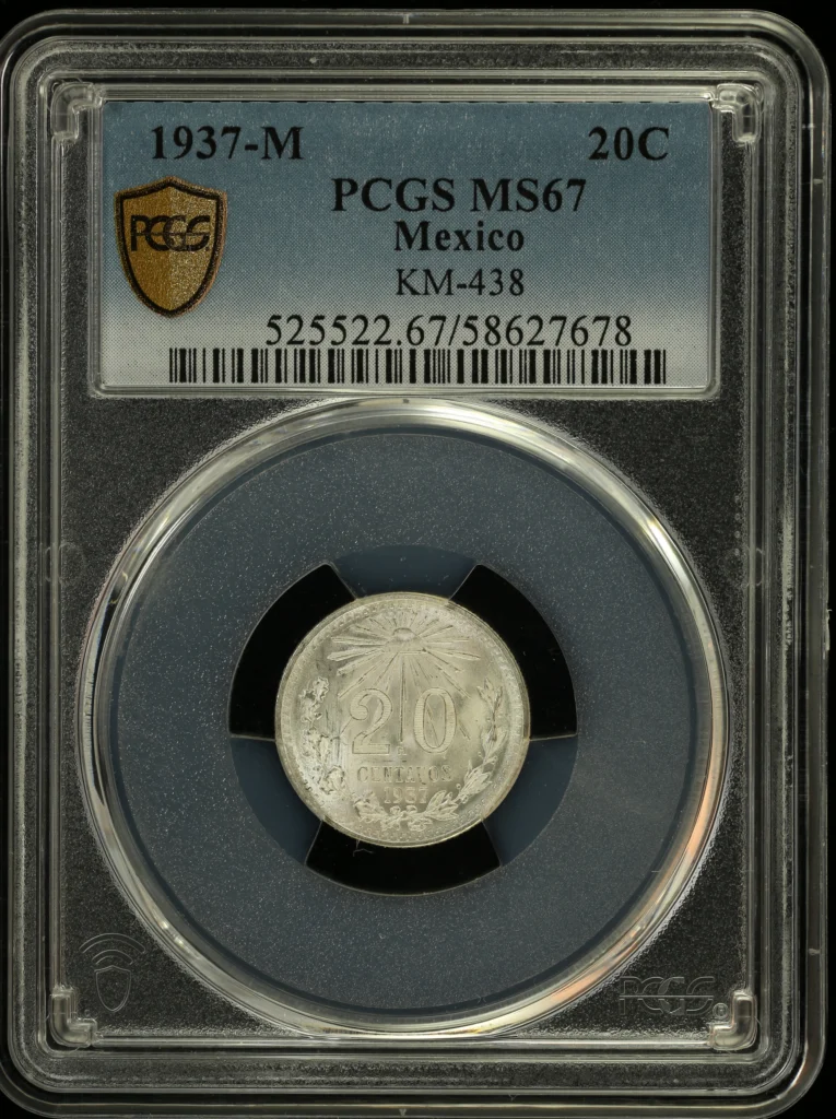 Modern Silver & Minors 20 Centavo 1937 M KM-438 PCGS MS67 0147620