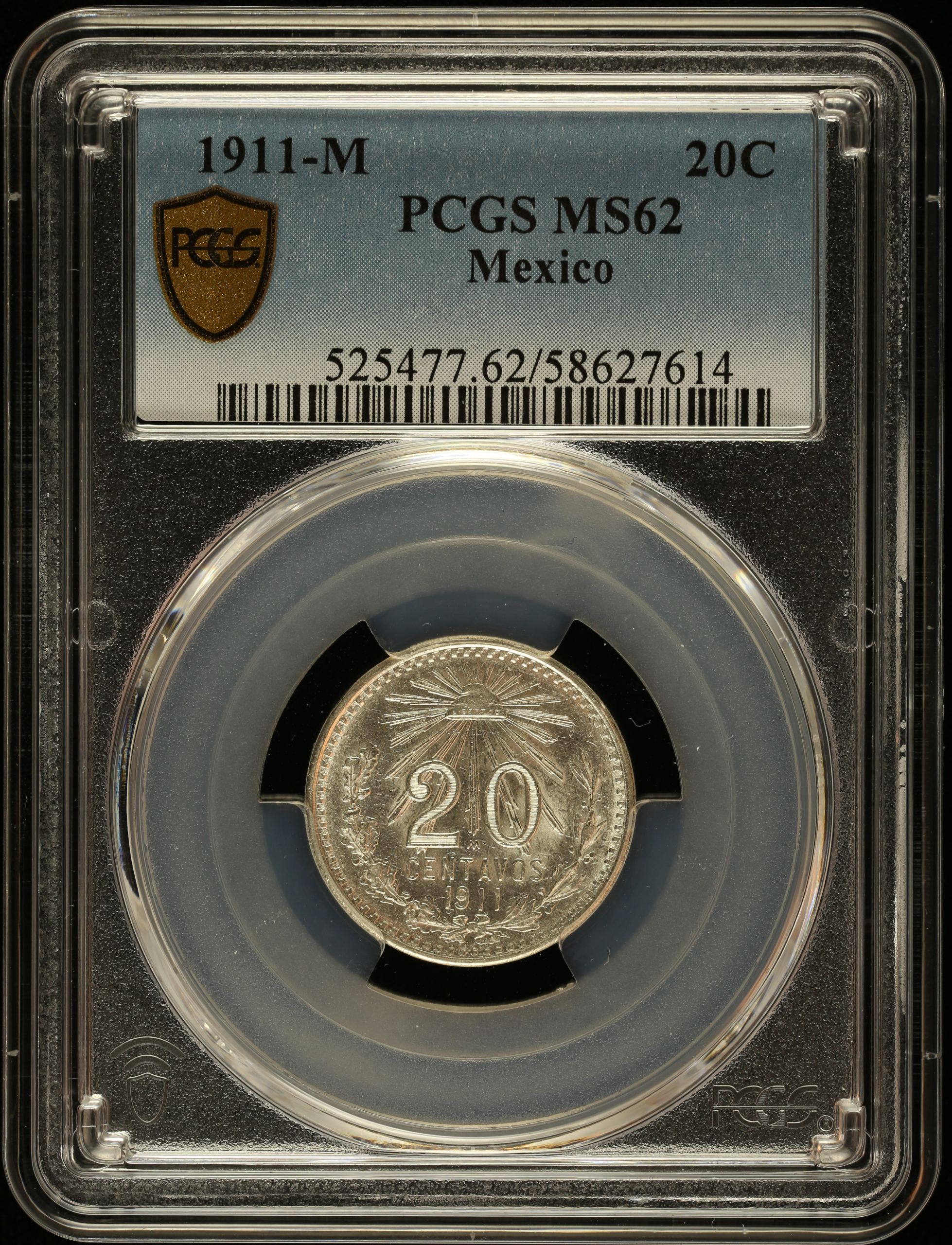 Modern Silver & Minors 20 Centavo 1911 M PCGS MS62 0147607