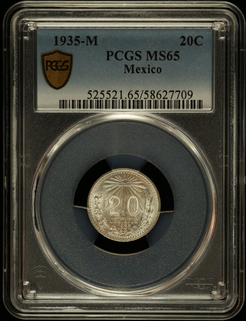 Modern Silver & Minors 20 Centavo 1935 M PCGS MS65 0147275