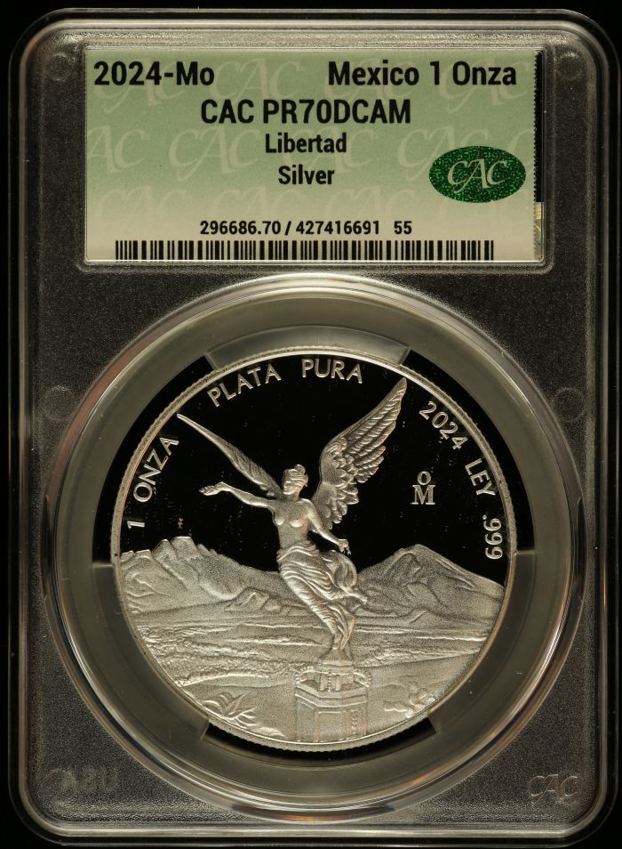 Modern Silver & Minors Onza 2024 Mo CAC PR70DCAM 0147288Modern Silver & Minors Onza 2024 Mo CAC PR70DCAM 0147288