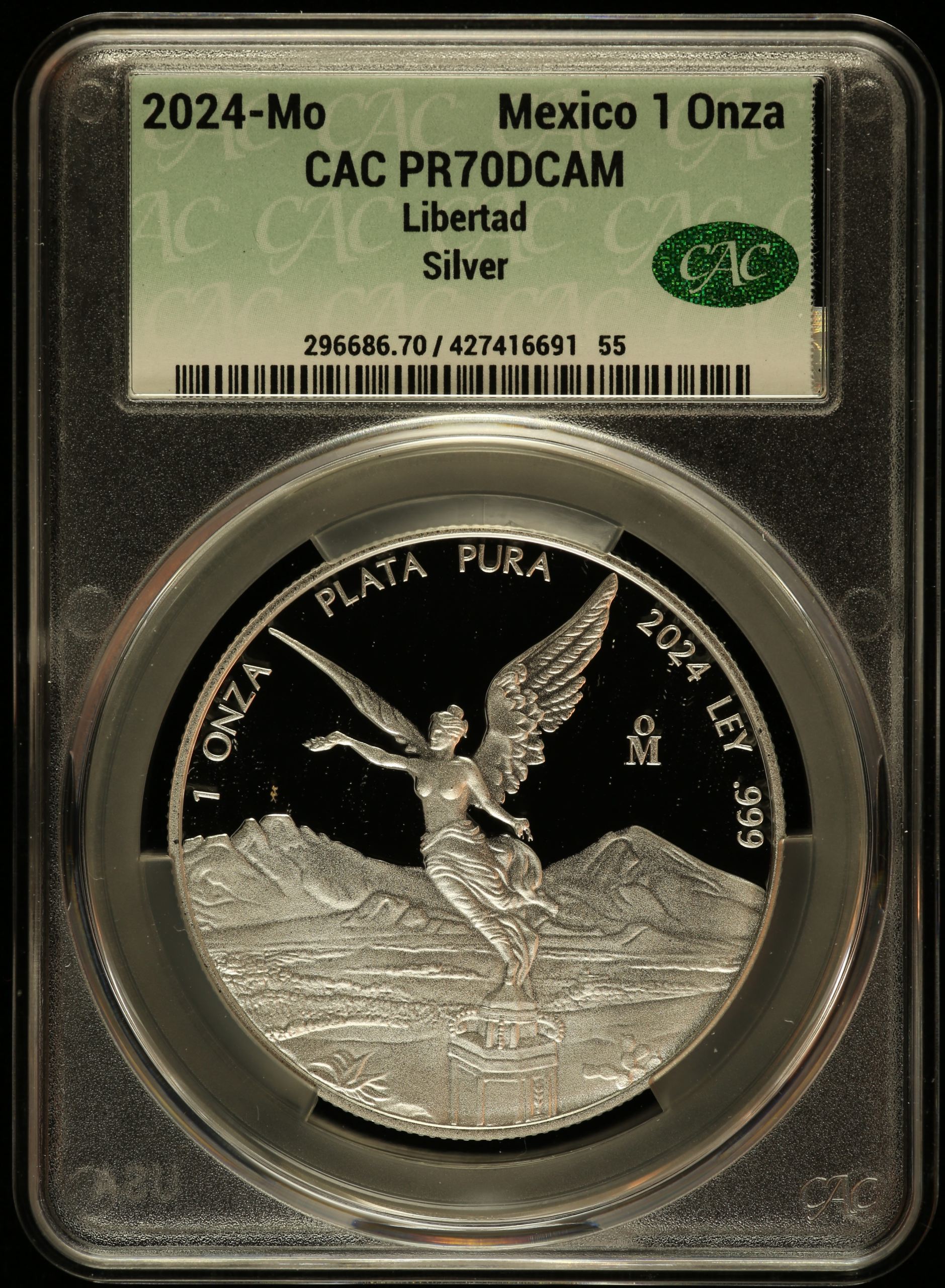 Modern Silver & Minors Onza 2024 Mo CAC PR70DCAM 0147288