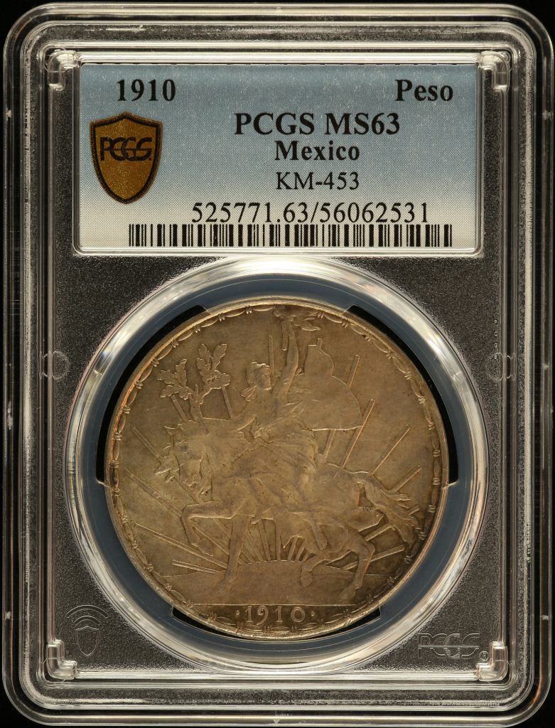 Modern Silver & Minors Peso 1910 KM-453 PCGS MS63 0148620