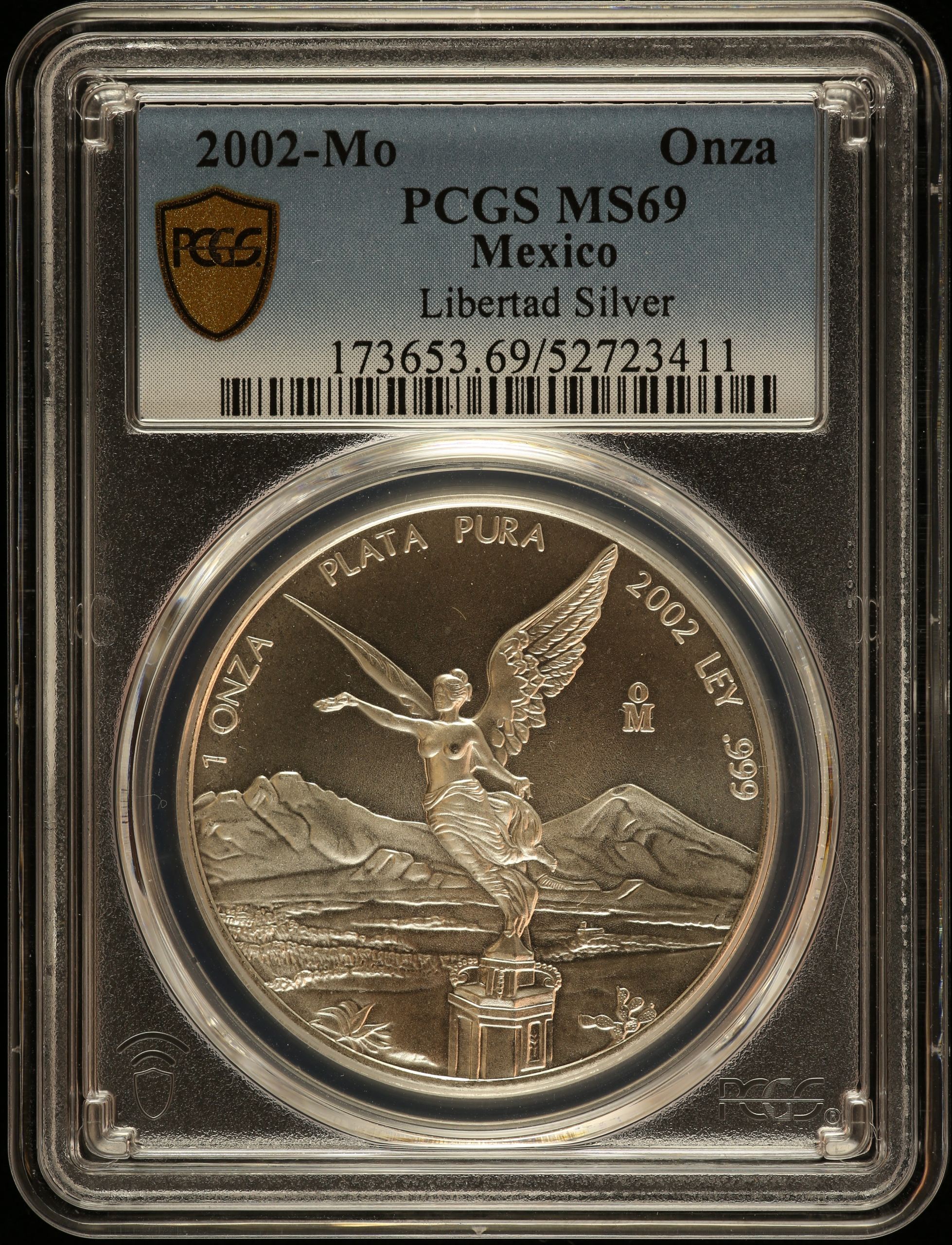 Modern Silver & Minors Onza 2002 Mo PCGS MS69 0149623