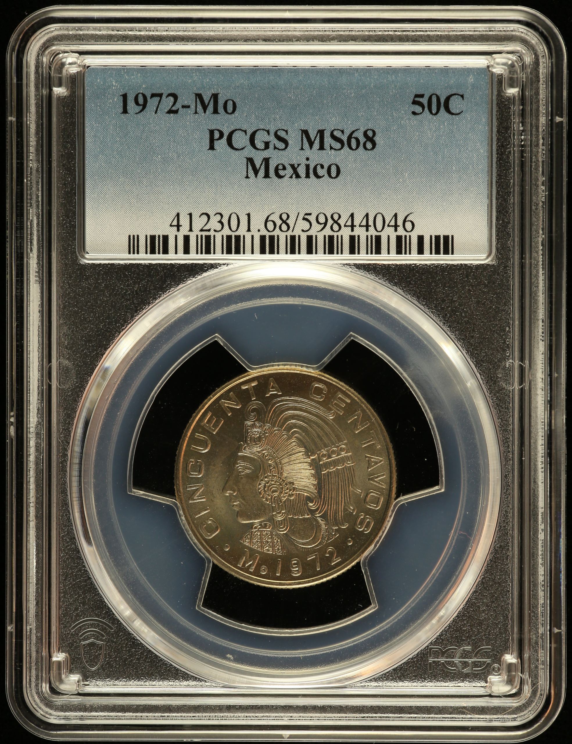 Modern Silver & Minors 50 Centavo 1972 Mo PCGS MS68 0148692