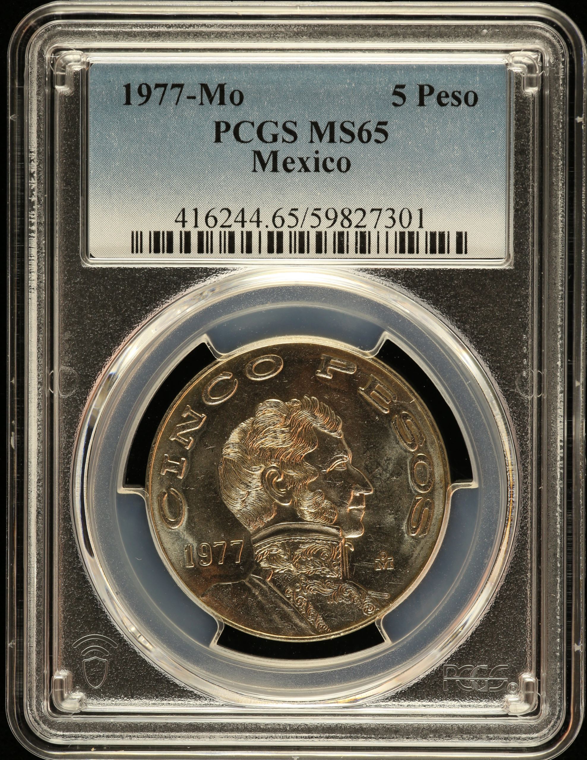 Modern Silver & Minors 5 Peso 1977 Mo PCGS MS65 0149500
