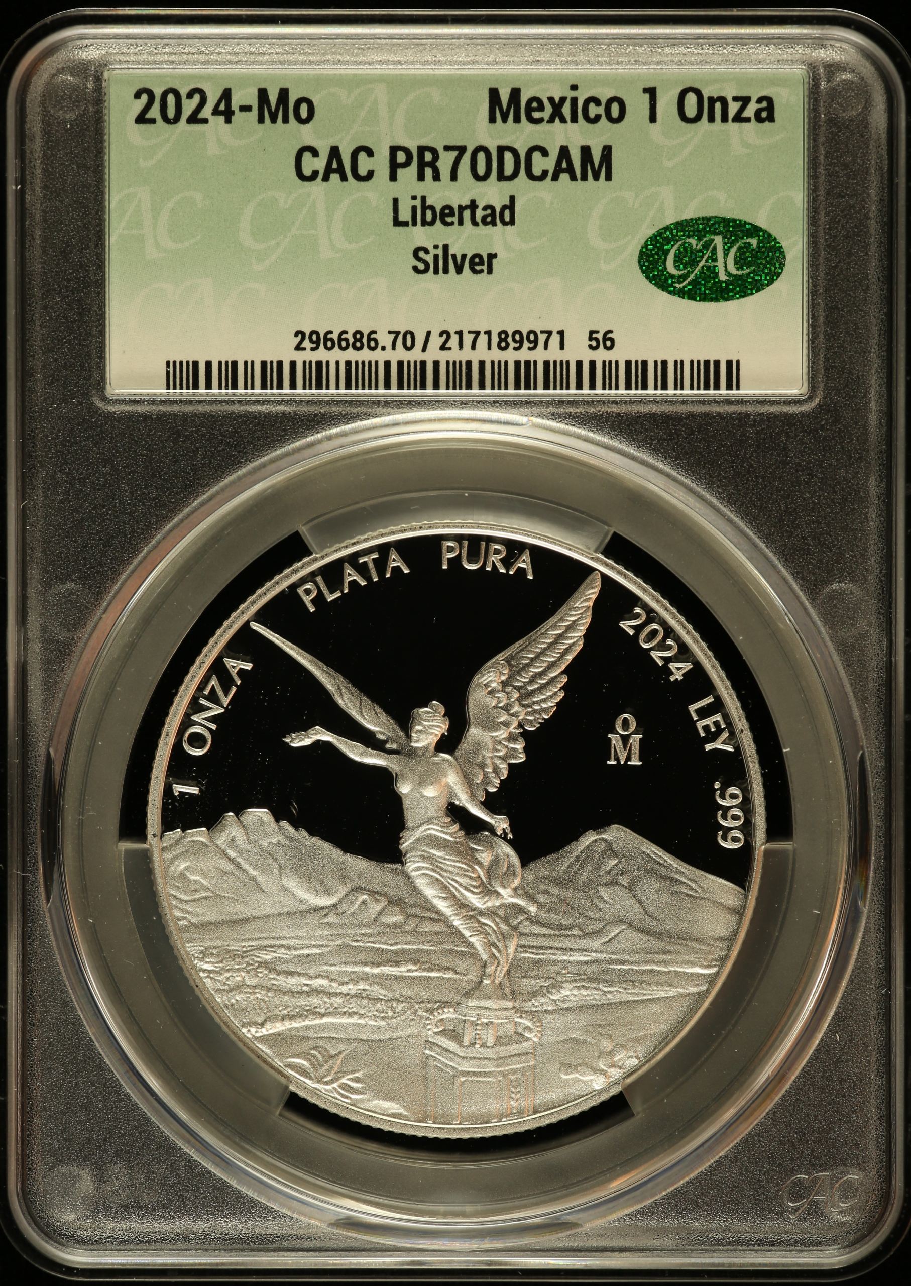 Modern Silver & Minors Onza 2024 Mo CAC PR70DCAM 0147289
