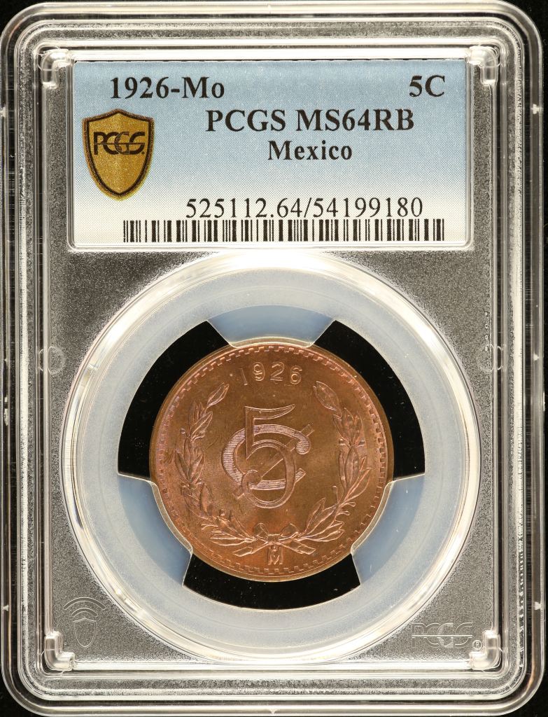 Modern Silver & Minors 5 Centavo 1926 Mo PCGS MS64RB 0149307
