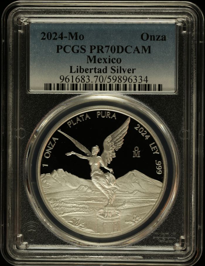 Modern Silver & Minors Onza 2024 Mo PCGS PR70DCAM 0147841Modern Silver & Minors Onza 2024 Mo PCGS PR70DCAM 0147841